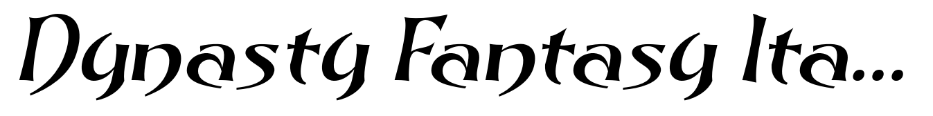 Dynasty Fantasy Italic